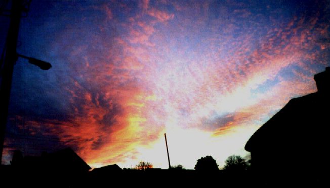 Fiery sunset